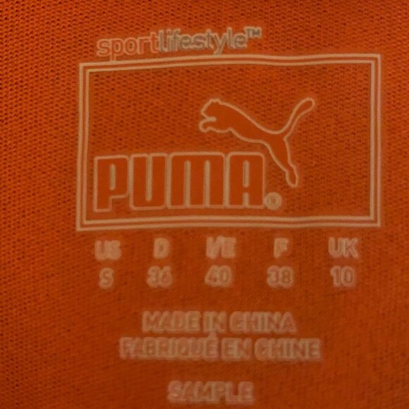 Puma Activewear Full Zip Hooded Jacket w Drawstring Navy Purple Orange Sz S - Picture 5 of 6